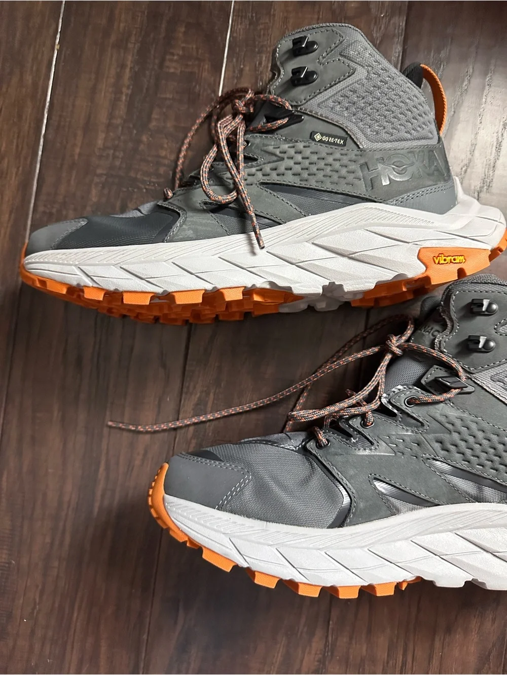 New Hoka Anacapa Mid GTX Hiking Shoes Men’s Sz 7D Castlerock Harbor Mist